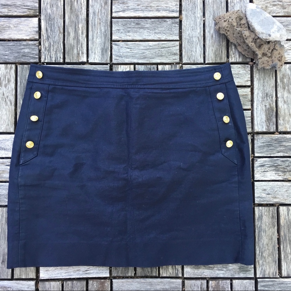J. Crew Postage Stamp Sailor Mini Skirt